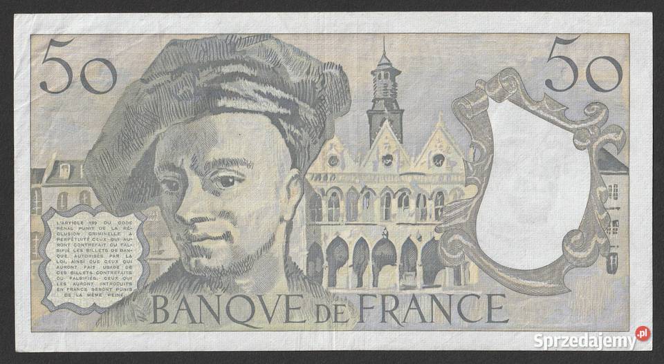 FRANCJA 50 FRANKÓW 1990 TOUR E59 Łódź