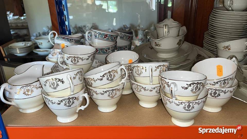 Filiżanka Royal Vale białożółta złoto Made in Gdańsk