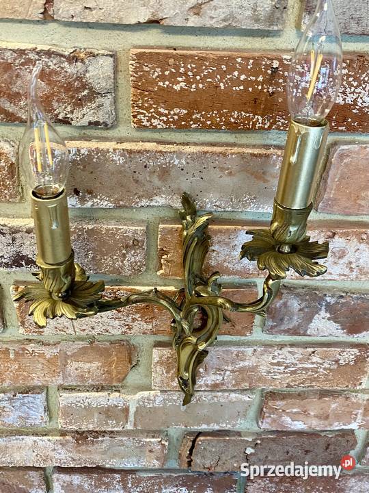 Francuski kinkiet mosiądz Antyk Warszawa