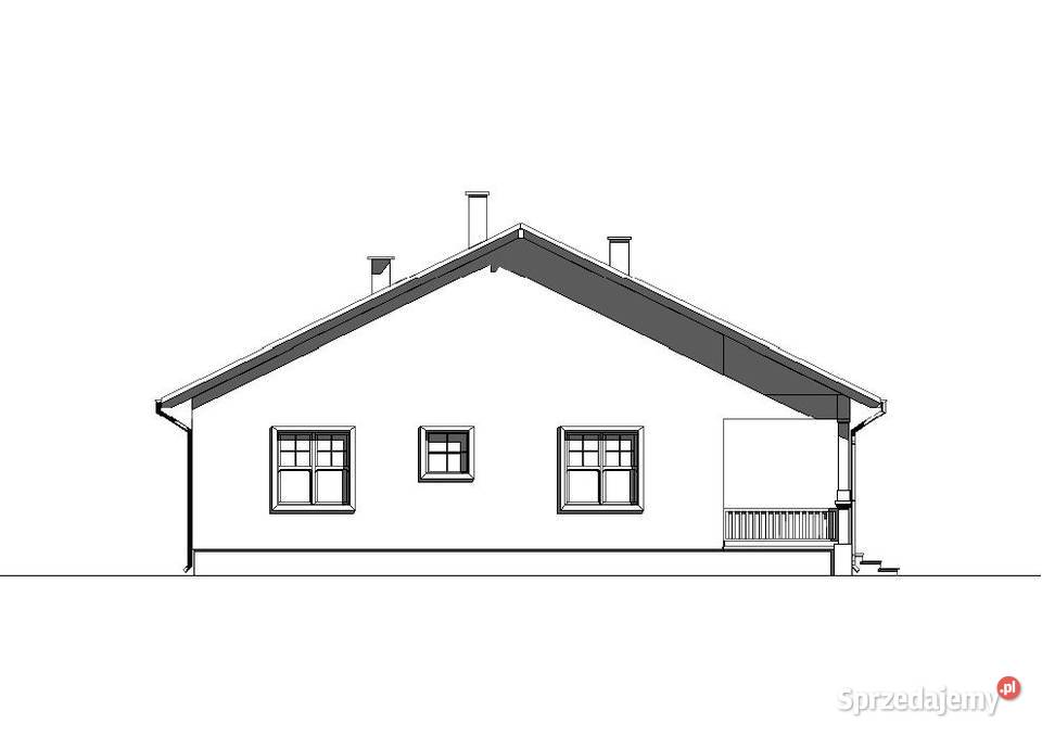 PROJEKT DOMU PARTEROWEGO Z WERANDĄ B635 Kraków
