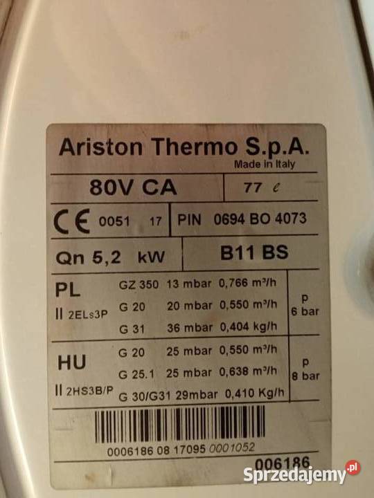 Bojler gazowy Ariston lubelskie Niedrzwica Duża