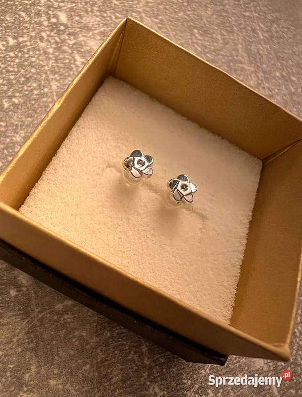Kolczyki srebrne kwiaty kwiatki podkarpackie Jasło