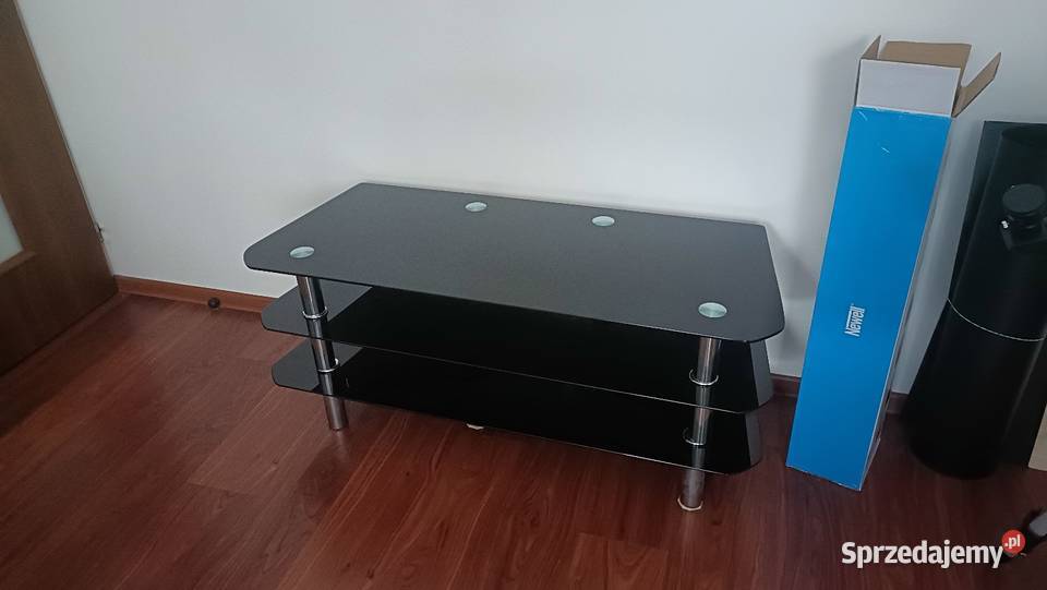 Stolik RTV szklany czarny pomorskie