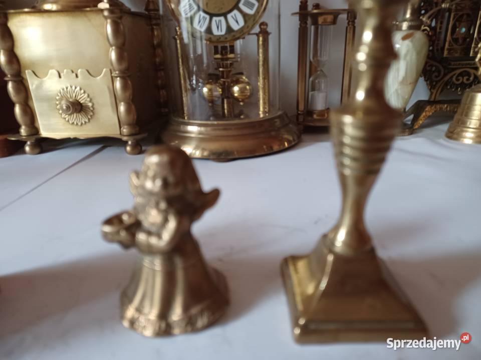 Dwa świeczniki Mosiądz Kolekcja