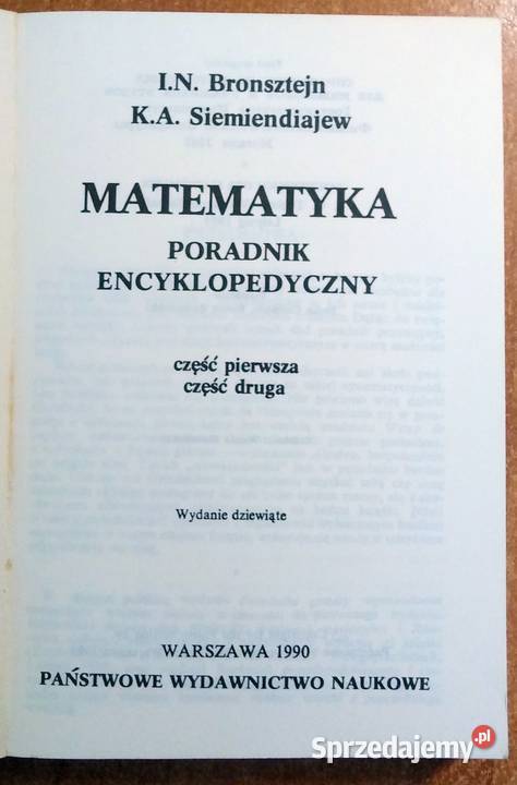 Matematyka Poradnik Encyklopedyczny Włodawa