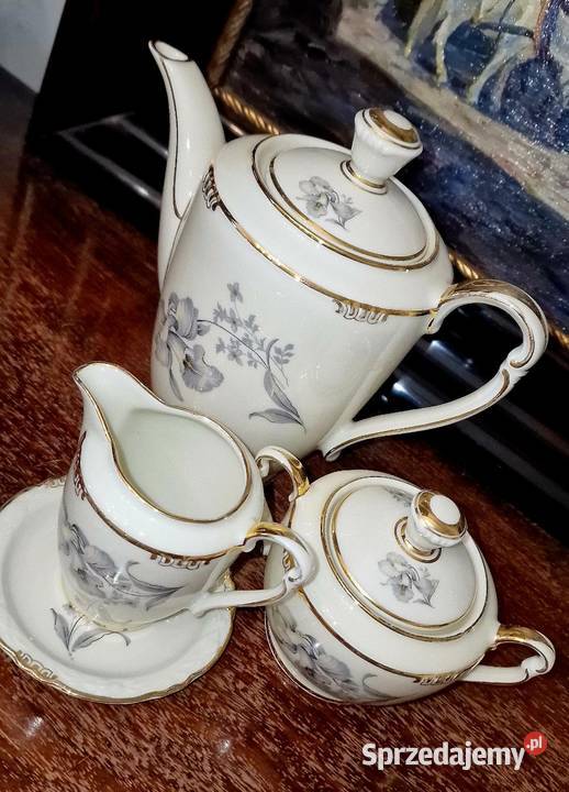 Unikatowy zestaw do Espresso KRONBavaria Porcelana i szkło lubelskie Nałęczów