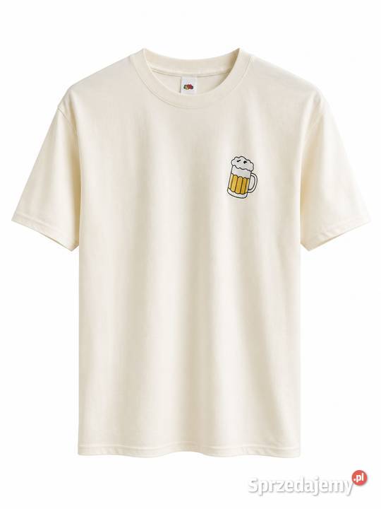 Koszulka bawełniana z haftem kufel Logo Tshirt Ligota