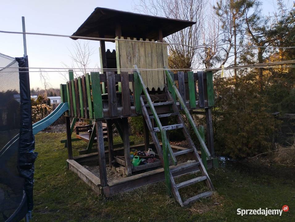 drewniany plac zabaw dzieci solidna konstrukcja Głogów Małopolski
