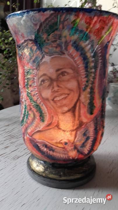 OKAZAŁY MAGICZNY LAMPION autorskie rękodzieło wielokolorowy Piła