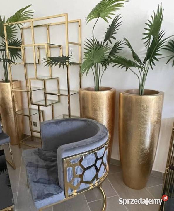 Złota donica Glamour Premium 90 Golkowice