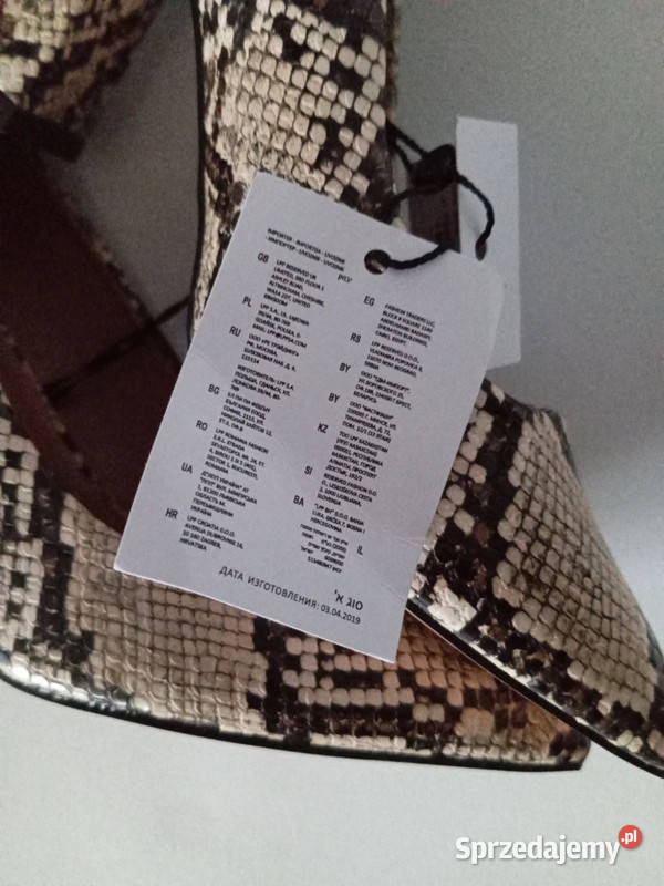 Buty Damskie Wzór Beżowe Reserved Nowe 37 Ala Półbuty