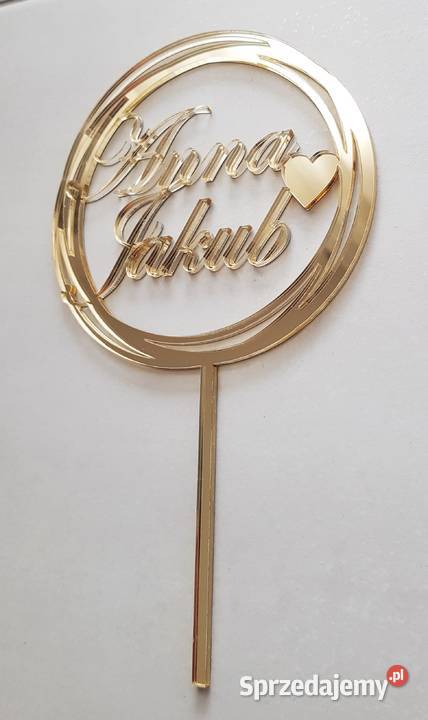 Ślubny topper złoty Częstochowa sprzedam