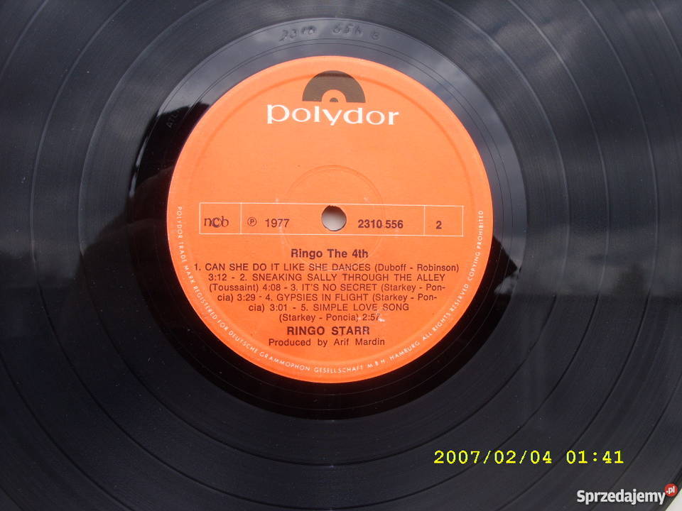 Rock LP RINGO STARRRINGO THE 4 TH bez okladki Wołów