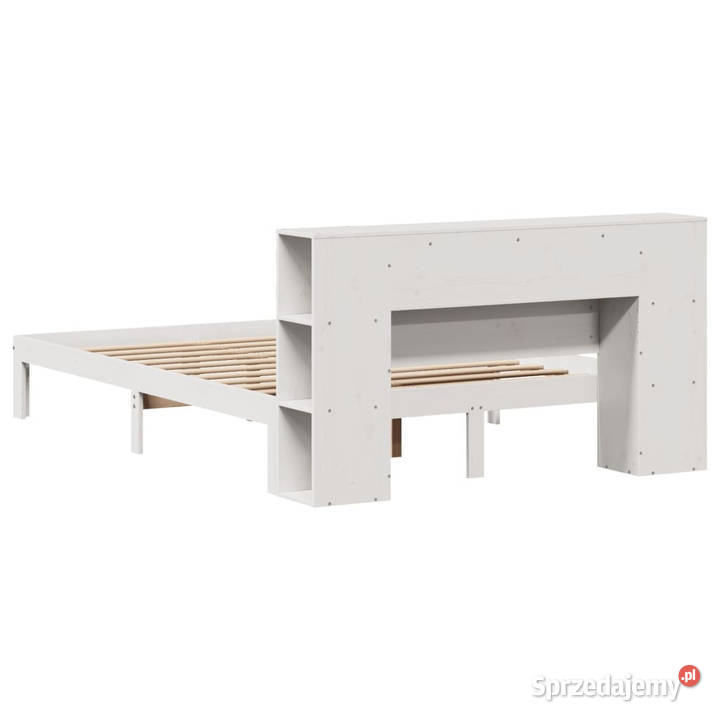 Łóżko z regałem bez materaca białe sosnowe 82cm sprzedam
