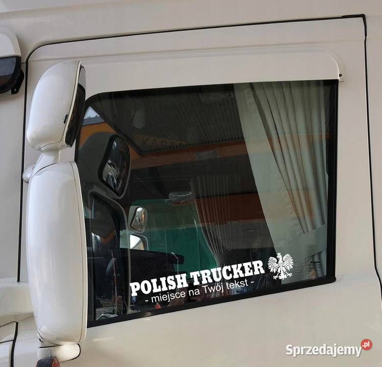 Naklejki POLISH TRUCKER TWOJ DOWOLNY TEKST TIR