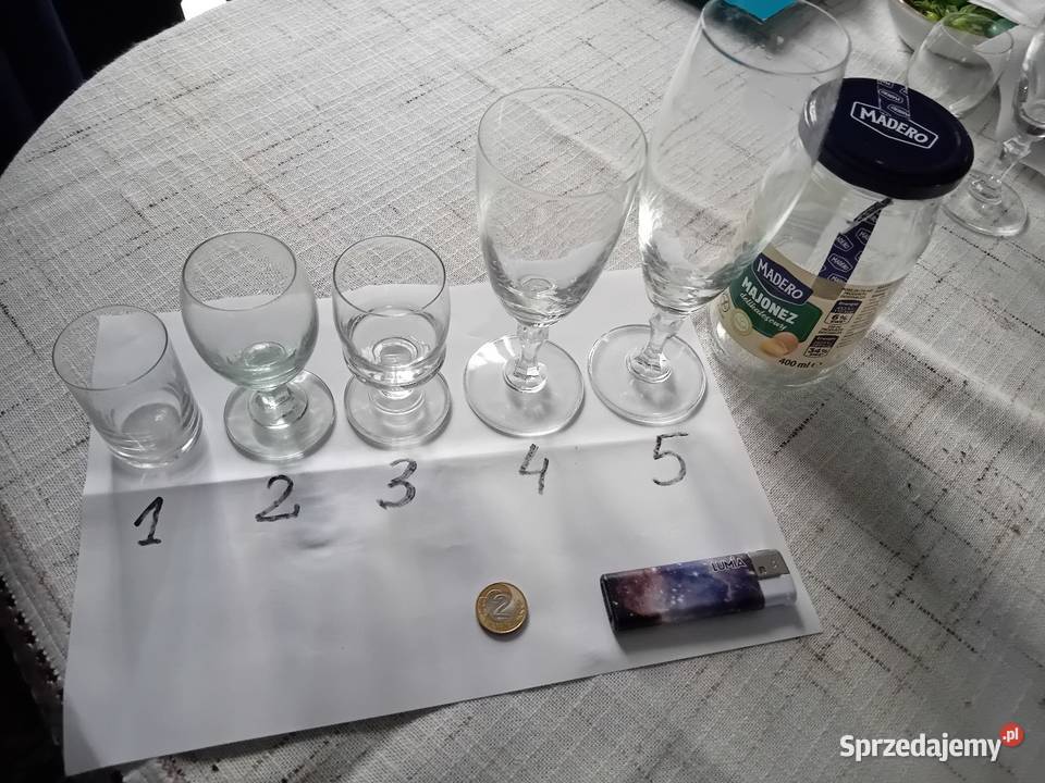 Kieliszki nowe rozne PRL SPOŁEM wodka wino i przezroczysty Kieliszki i pucharki Lublin