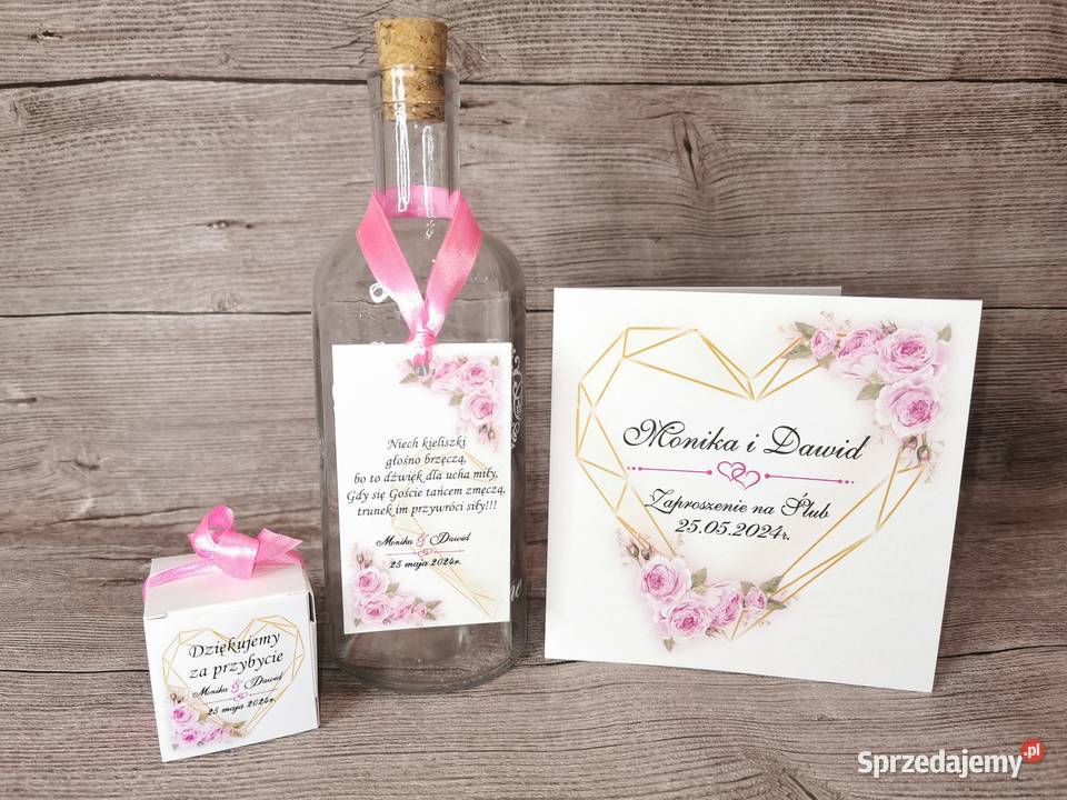 Zaproszenia ślubne dodatki na ślub wesele Pozostałe