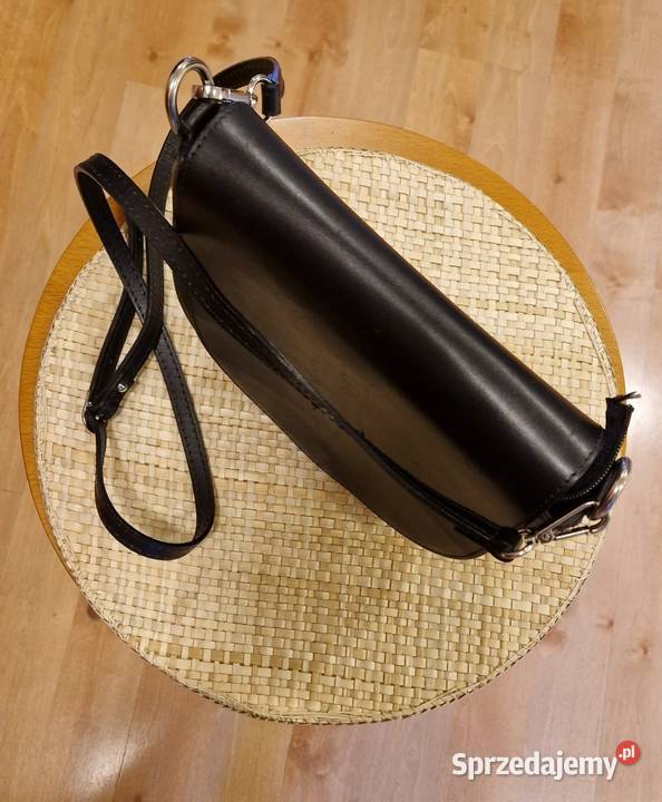 Mała ale pakowna TOREBKA skórzana czarna prawie Lublin sprzedam
