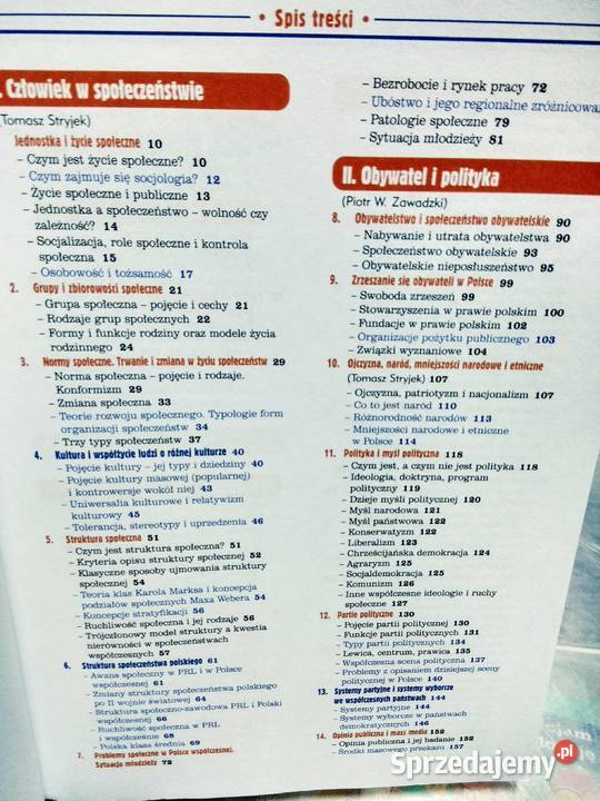 Wiedza o społeczeństwie antykwariat szkolny mazowieckie Warszawa sprzedam