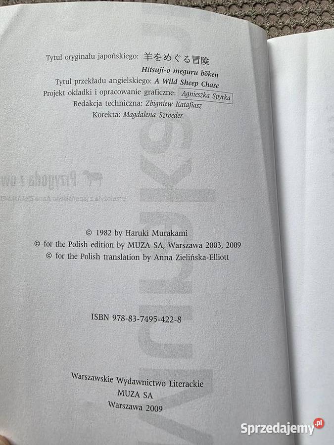 Haruki Murakami Przygoda z owcą Rok wydania 2009 małopolskie