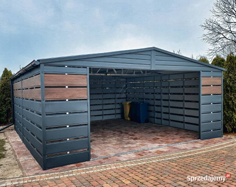 Nowoczesna wiata samochodowa 5x6 RAL ażurowa małopolskie Jodłownik