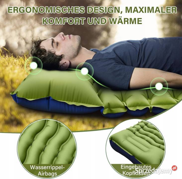 Myxslop kempingowa samopompująca mata do spania mazowieckie Myszyniec