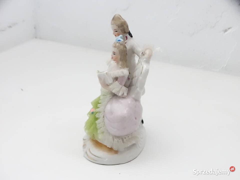 Figurka Porcelanowa Drezno Para Dworska Koronka lubelskie Biłgoraj