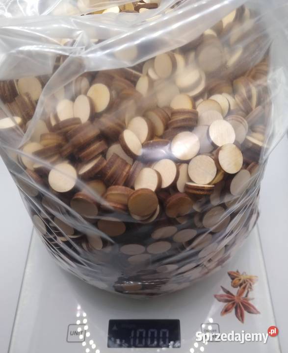 Koła Kółka Drewniane 11 mm Scrapki Decupage 100 Gdańsk