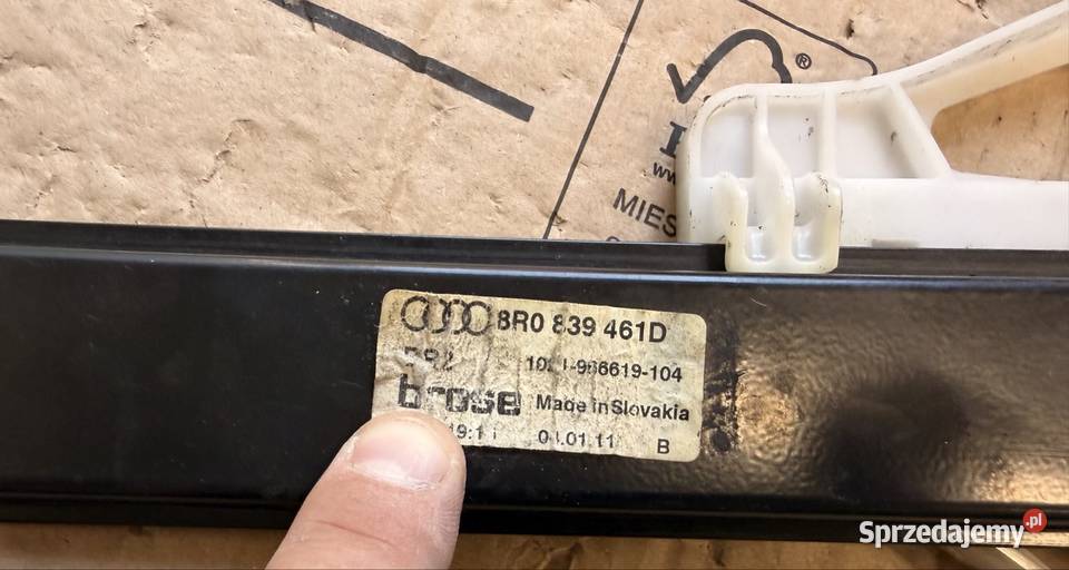Mechanizm podnoszenia szyby lewy tył Audi Q5 Boczne (drzwi) Wieliczka