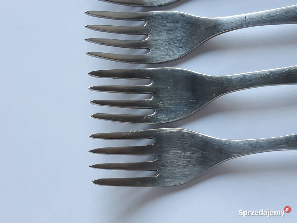 Widelce obiadowe 3 ROŚLINNY Gerlach sztućce PRL Dąbrowa Górnicza