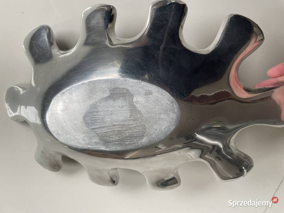 Duża Aluminiowa patera Kleks vintage Toruń