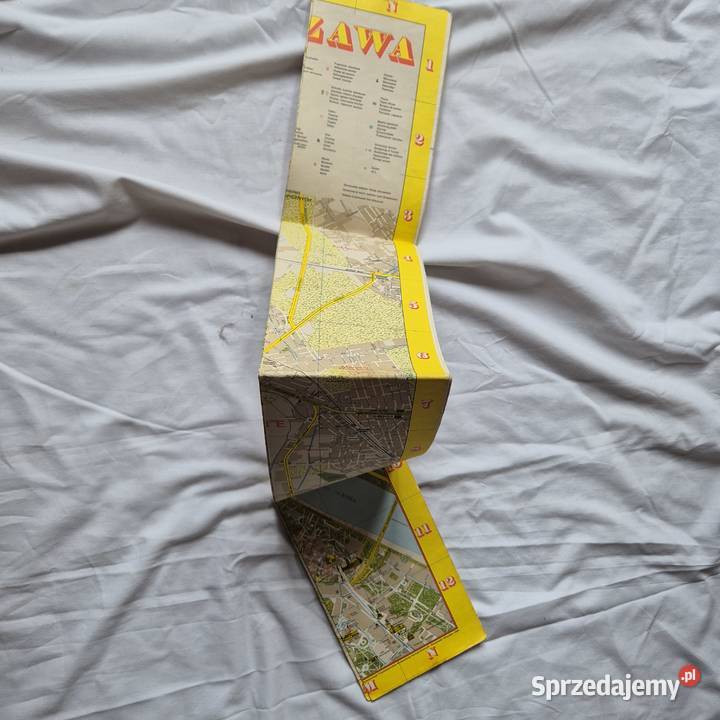 Warszawa plan miasta PRL stan Brzesko