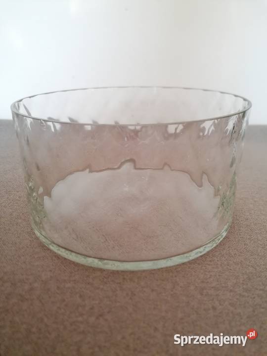 Misa szklana prosta kanelowana wysokość