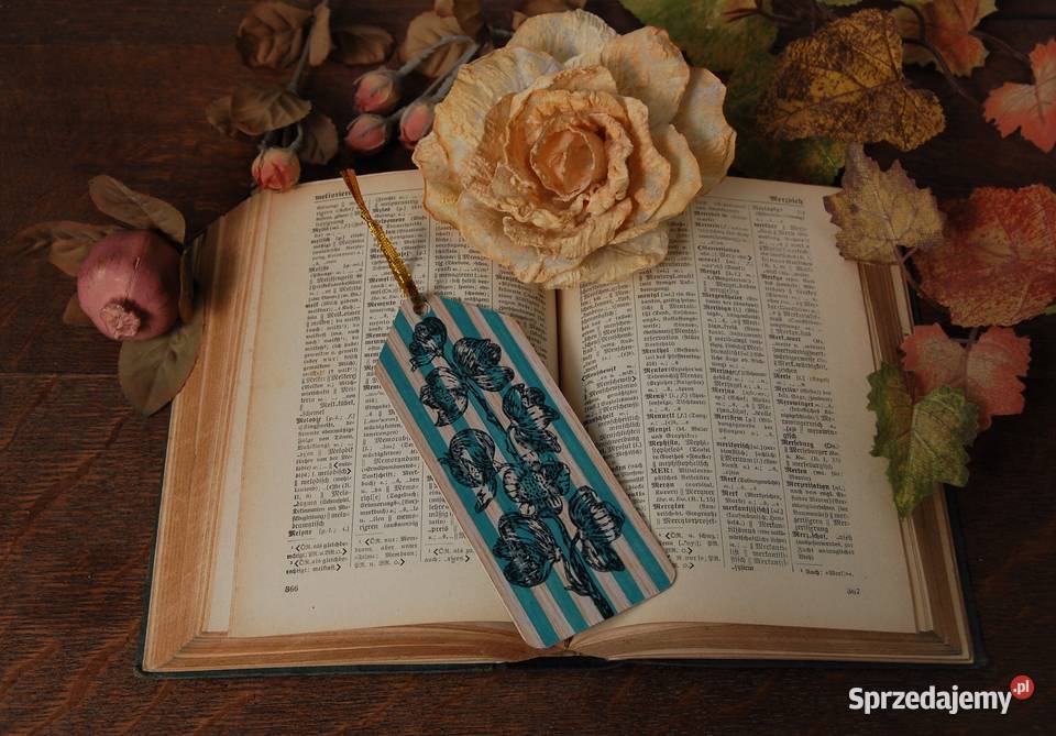 Zakładka do książek dzika róża rękodzieło Lublin