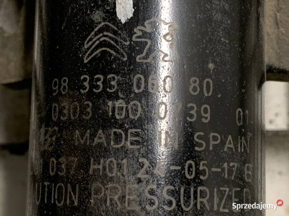 AMORTYZATOR PRAWY PRZÓD ZE SPRĘŻYNĄ PEUGEOT