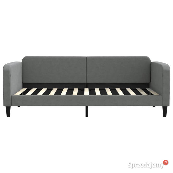 Sofa z funkcją spania ciemnoszara obita tkaniną Warszawa sprzedam