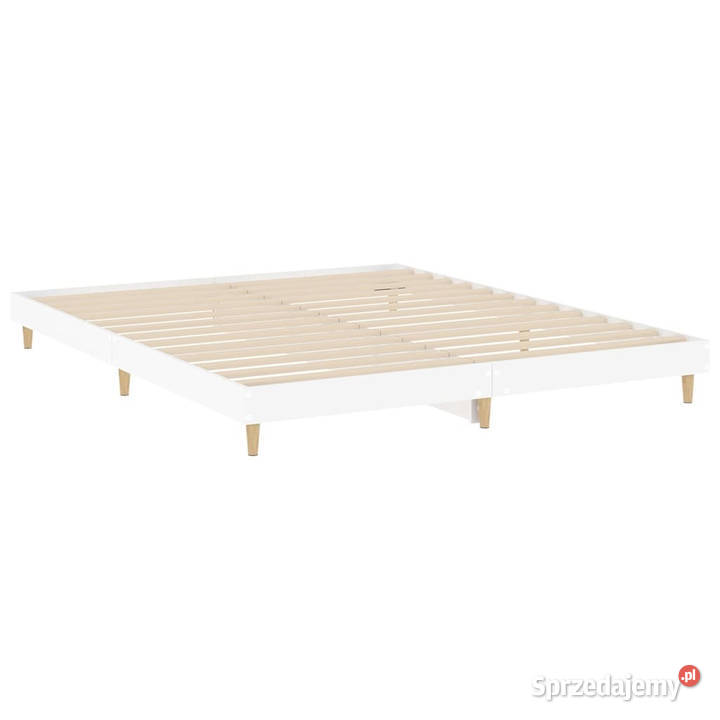 Rama łóżka biała materiał drewnopochodny 140x200 mazowieckie Warszawa