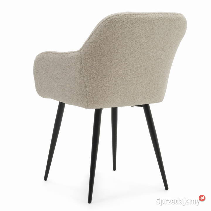 Krzesło Tapicerowane Lago Jasnobeżowe Boucle wielkopolskie