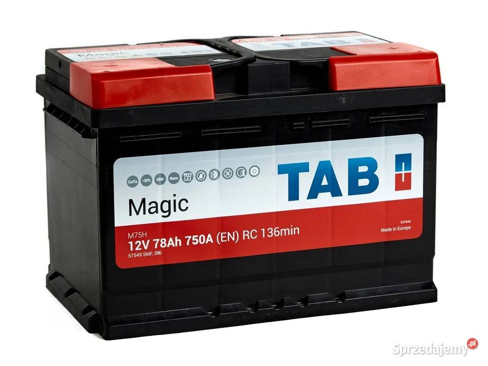 Akumulator TAB Magic 78Ah 750A wysoki