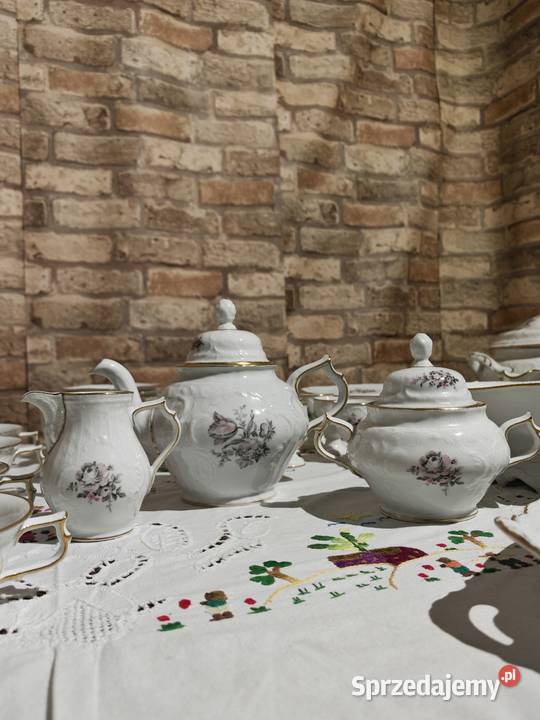 Rosenthal sanssouci Grey rose duży zestaw