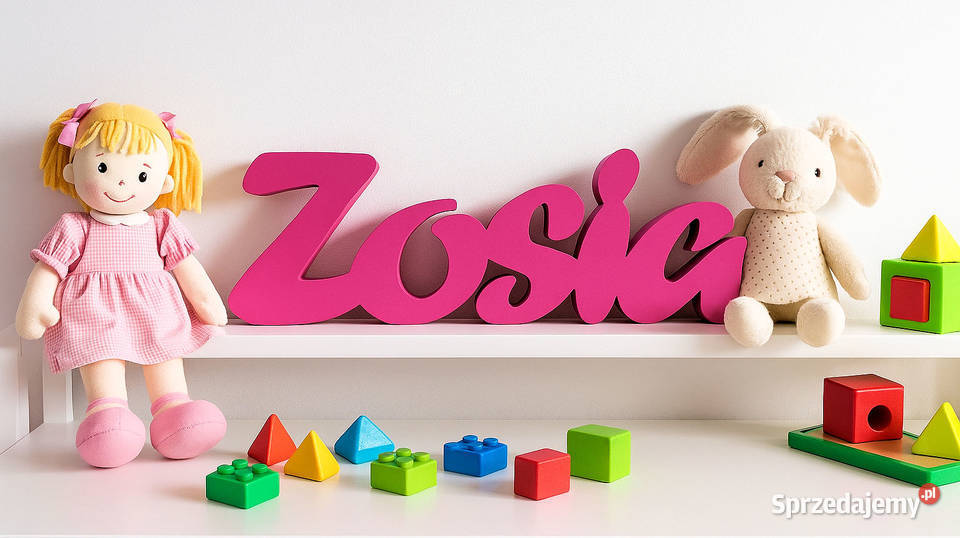 Zosia Imię dziecka Napis z drewna 30 litera 3D Wrocław