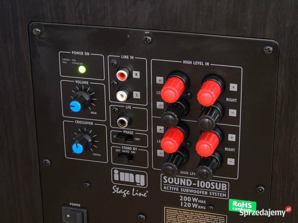 Sub aktywny IMG Stage Line SOUND100SUB Monacor Wzmacniacze i pokrewne Jasło