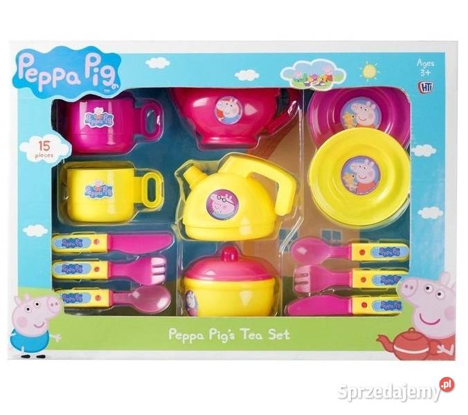Świnka Peppa Pig Zestaw Naczyń Plastik Talerze 3 lata+ Mogilany