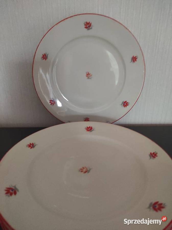Talerze porcelana Schumann antyk 1945r Porcelana i szkło podlaskie Warpechy Stare sprzedam