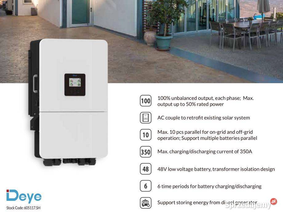 DEYE LV 1 3fazy falownik hybrydowy