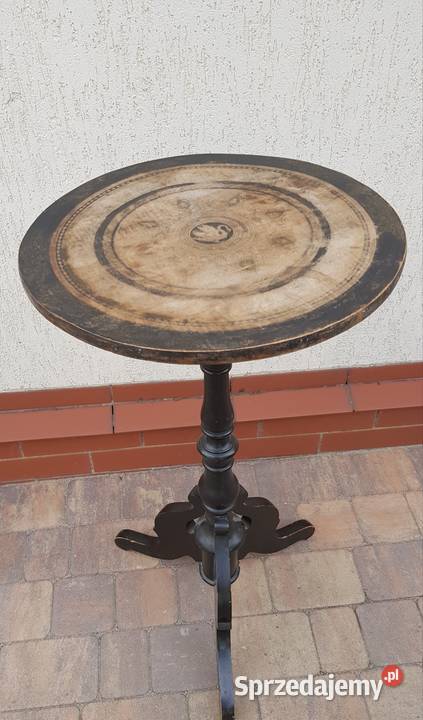 Stolik konsola eklektyczny malaowany koniec XIX Orneta