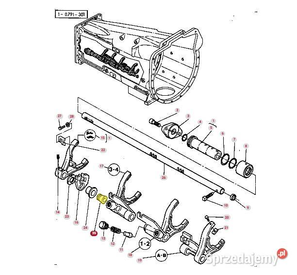Tulejka blokady widełek żółwzając Massey podlaskie Białystok
