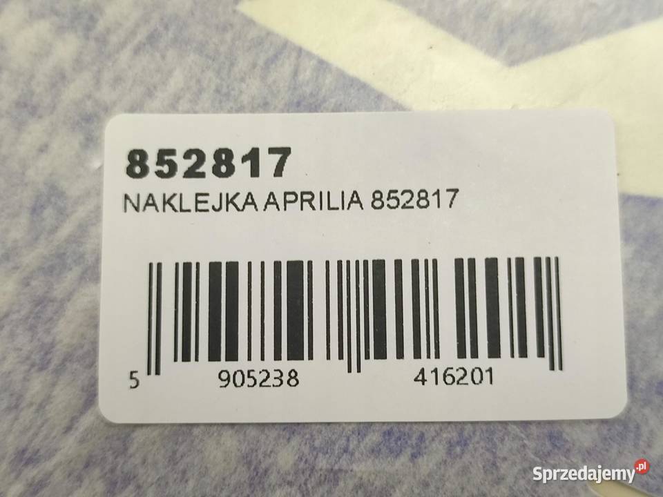 NAKLEJKA NA ZADUPEK PRAWA APRILIA RSV TUONO 1000