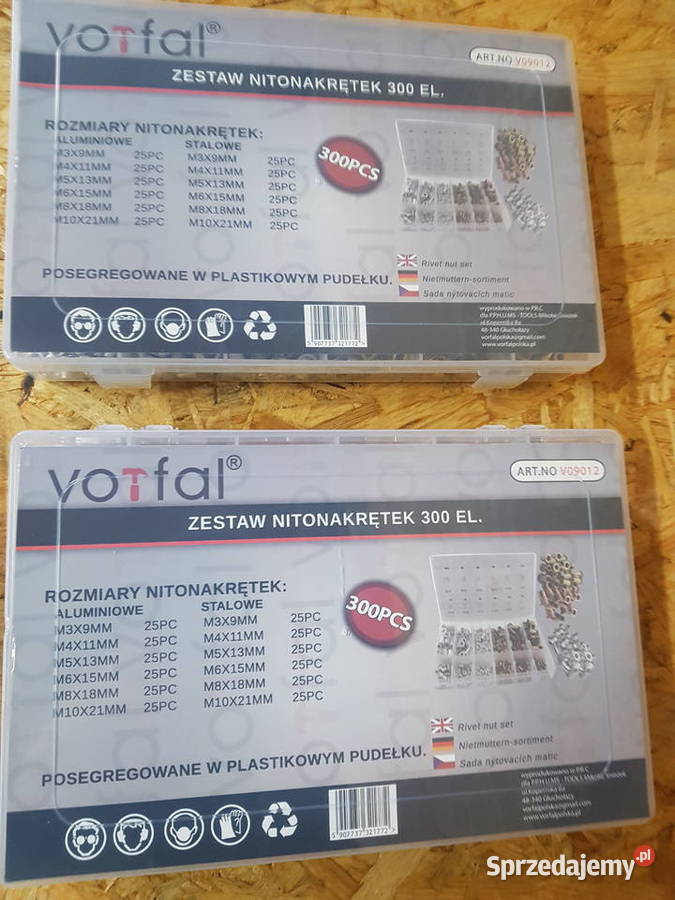 ZESTAW NITONAKRĘTEK M3M10 MIX 300 NITONAKRĘTKA