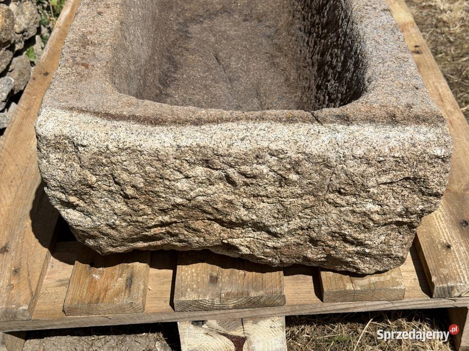 STARE KORYTO KAMIENNE GRANIT 126 DONICA KWIETNIK Pozostałe Bielawa